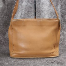 #14 THE ONE EVERYONE WANTS! VINTAGE COACH MADE IN USA CAMEL TAN SOFT UNLINED LEATHER BAG CREED #H9P-9310