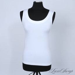 #1 NEAR MINT AND SUPER EXPENSIVE WOLFORD OF AUSTRIA WHITE SOFT KNIT SCOOPNECK TANK TOP M