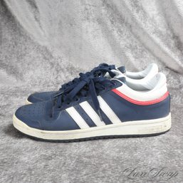 GREAT SHAPE MENS ADIDAS C77112 COLLEGIATE TOP TEN LO NAVY BLUE RED/WHITE SNEAKERS - 4TH OF JULY PERFECT! 9.5