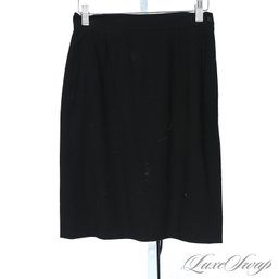 TOP LEVEL GIORGIO ARMANI BLACK LABEL MADE IN ITALY EFFORTLESS BLACK CREPE SKIRT - WITH POCKETS! 40 EU