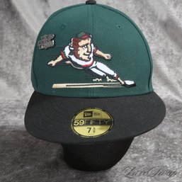 #11 NEAR MINT NEW ERA 5950 FITTED BASEBALL HAT CAP - 1986 WORLD SERIES PIN ON BUFFALO BISONS 7 5/8
