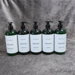 #2 THE HOTEL COLLECTION : BRAND NEW UNUSED LOT OF 5 FULL SIZE 500ML VOTARY ROSEMARY AND CHIA ASSORTMENT