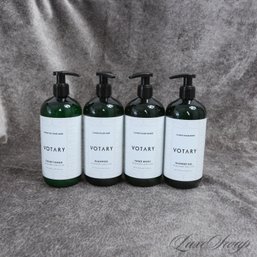 #4 THE HOTEL COLLECTION : BRAND NEW UNUSED LOT OF 4 FULL SIZE 500ML VOTARY ROSEMARY AND CHIA ASSORTMENT PACK