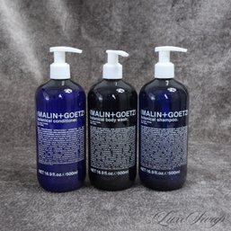 #5 THE HOTEL COLLECTION : BRAND NEW UNUSED LOT OF 4 FULL SIZE 500ML MALIN  GOETZ SHAMPOO / CONDITIONER / WASH
