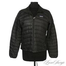 EXPENSIVE ESSENTIAL! WOMENS PATAGONIA BLACK LIGHTWEIGHT DOWN FILLED G-TECH TEAM ZIP JACKET S