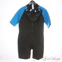 #2 BRAND NEW UNUSED EXPENSIVE MENS TRIBORD DIVEWEAR OXYLANE BLACK/BLUE DIVE SUIT 2XL