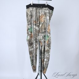 NEAR MINT AND EXPENSIVE MENS NIKE X REALTREE RUNNING ALLOVER WOODLAND CAMOUFLAGE PERFORMANCE PANTS XXL