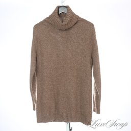 RIDICULOUSLY EXPENSIVE EILEEN FISHER MADE IN PERU 100 PERCENT BABY ALPACA GRANITE MOTTLED TURTLENECK SWEATER M