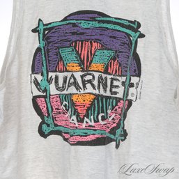 CHECK THE BACK! RARE AND COVETED VINTAGE VUARNET FRANCE MADE IN USA MARLED TANK TOP WITH GRAFFITI LOGO XL