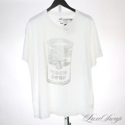 BRAND NEW WITHOUT TAGS SPRZ NY X ANDY WARHOL UNIQLO WHITE CAMPBELLS SOUP CAN ART PRINT TEE SHIRT XL