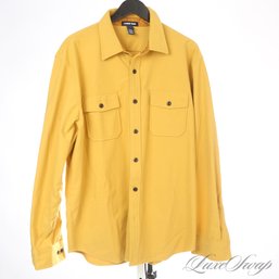 ONCE YOU GET ONE YOU WANT EVERY COLOR! MINT CONDITION MENS LL BEAN GOLD THICK MOLESKIN BRUSHED OVERSHIRT XL