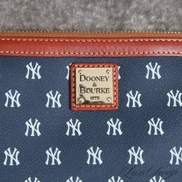 LIMITED EDITION DOONEY AND BOURKE X NEW YORK YANKEES BASEBALL ALLOVER LOGO SMALL CLUTCH BAG