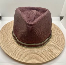 NWQ WITHOUT TGS BROWN AND NATURAL BEIGE  CUBAN SYTLE STRAW HAT