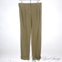 BRAND NEW WITH TAGS WOMENS BROOKS BROTHERS SAGE GREEN PLEATED WIDE LEG AWESOME PANTS 6