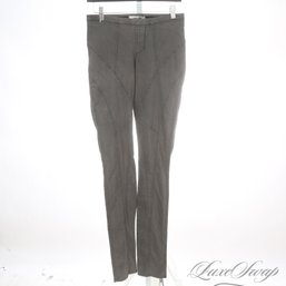 BRAND NEW WITH TAGS AMAZING HELMUT LANG WASHED SMOKE GREY UNLINED STRETCH PIECED PANTS 28