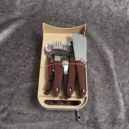 INSANELY COOL DEADSTOCK VINTAGE BRAND NEW IN BOX STAINLESS STEEL 24 PIECE UTENSIL SET