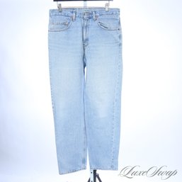 #1 REAL VINTAGE LEVIS LEVI STRAUSS MADE IN USA WASHED LIGHT DENIM JEANS 550-4834 MENS 32 X 30