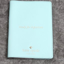 #11 BRAND NEW WITH TAGS KATE SPADE PALE SEAGLASS TIFFANY BLUE SAFFIANO GRAINED PASSPORT CASE