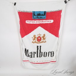 SMOKE EM IF YOU GOT EM? AWESOME VINTAGE MARLBORO CIGARETTES FULL SIZE BATH / POOL TOWEL