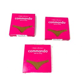 #2 WOMENS LOT OF 3 BRAND NEW COMMANDO CARAMEL CLASSIC BIKINIS XS/S