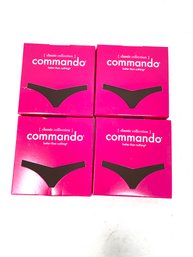 #10 WOMENS LOT OF 4 COMMANDO MOCHA THONGS SIZE L/XL