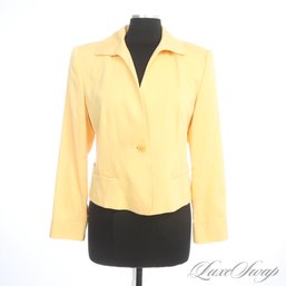 GET NOTICED! VINTAGE CARLISLE BANANA YELLOW 53 PERCENT SILK SUPER SOFT CROPPED JACKET 10