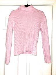 SHOW YOUR STYLE! WOMENS HIGH TURTLE NECK STYLE & CO LIGHT PINK SWEATER SIZE L