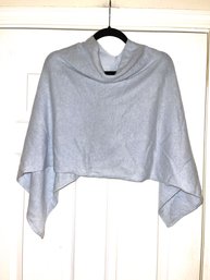 SUPER CHIC WOMENS PURE CASHMERE BABY BLUE CAPE