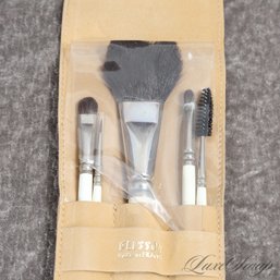 BRAND NEW DEADSTOCK VINTAGE PLISSON MADE IN FRANCE MAKEUP BRUSH 5 PIECE SET