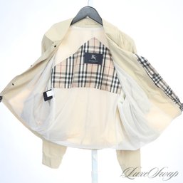 THE ONE EVERYONE WANTS! MENS BURBERRY LONDON BEIGE MICROFIBER MESH TARTAN NOVACHECK LINED 'BIRDY' JACKET XL