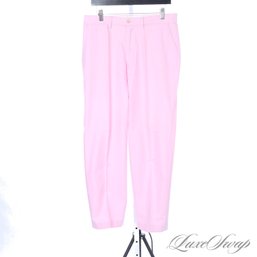 WILL YOU BE THE PINK PANTSER?? :) NEAR MINT MENS POLO RALPH LAUREN ROSE PINK OXFORD COTTON SUMMER PANTS 32