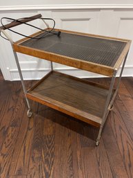 A STUNNING AND RARE VINTAGE 1960S SALTON HOT TABLE ROLLING MCM MAN CAVE RAT PACK ELECTRIC BAR CART