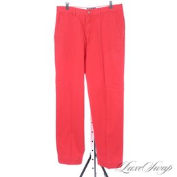 YOULL GET NOTICED! MENS POLO RALPH LAUREN RICH CORAL MIMOSA COTTON TWILL CHINO PANTS 33