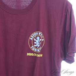 GOOOOOAL! ASTON VILLA TORONTO CANADA 2020/21 SEASON MAROON SOCCER LOGO TEE SHIRT L