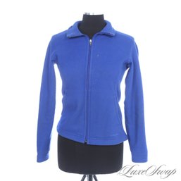 THESE ARE LITERALLY THE BEST! PATAGONIA WOMENS RICH ROYAL BLUE FLEECE SYNCHILLA ZIPPY JACKET XS