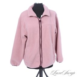 ETERNALLY COZY! THE GAP MAUVE PINK SHAGGY SHERPA FLEECE FULL ZIP WIND JACKET WOMENS XL