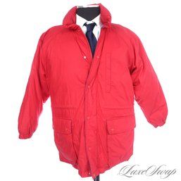 THE ONE EVERYONE WANTS! ORIGINAL VINTAGE 1990S POLO RALPH LAUREN DUVET GOOSE DOWN FILL RED / BLUE LINED COAT S