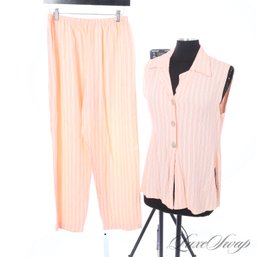 6 PACK READY? KILLER VINTAGE COMPLEMENTS ORANGE LIGHTWEIGHT MOTHER OF PEARL BTN BELLY REVEAL 2 PIECE ENSEMBLE