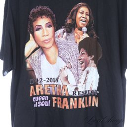 MINT CONDITION LIKELY BRAND NEW ARETHA FRANKLIN QUEEN OF SOUL TRIBUTE PARKING LOT TEE SHIRT BLACK XXL