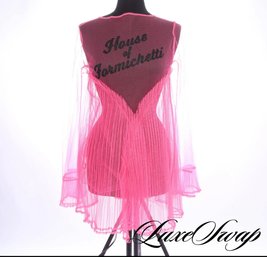 Nicopanda Hot Neon Pink Sheer Mesh Lace House Of Formichetti Babydoll Dress NR