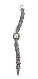 #8 GATSBY CLASSIC!! WOMENS SCALLOPED ORNATE METAL BRACLET QUARTZ WATCH