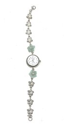 #12 INSANE WOMENS ARGENTO .925 STERLING SILVER FLORAL ACCENTED QUARTZ WATCH