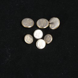 ONE SET OF REPLACEMENT BUTTONS IN GOLD AND SILVER BLAZER BURBERRY PROSUM KNIGHT BLAZER BUTTONS