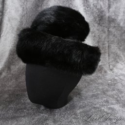 TRULY DECADENT BERGERS GENUINE MINK FUR DOUBLE TIERED WOMENS WINTER HAT