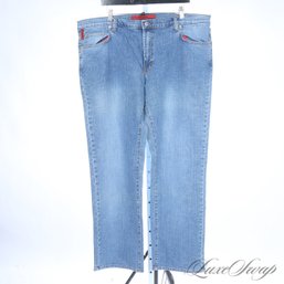 #5 BRAND NEW WITH TAGS $125 MENS SIGNUM FADED LIGHT BLUE 'TEXAS' FIT STRETCH JEANS 40 X 34
