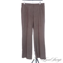 GORGEOUS ESCADA CHOCOLATE BROWN SILK BLEND STARLIGHT SPOTTED UNLINED SPRING PANTS 38 EU