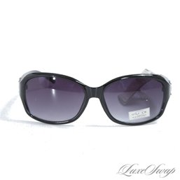 #6 BRAND NEW WITH TAGS OSCAR DE LA RENTA OSS1230 BLACK GLOSS SILVER O MONOGRAM SUNGLASSES