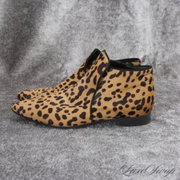 #22 INSANE $600 PLUS MIU MIU BY PRADA MADE IN ITALY CHEETAH PRINT PONYSKIN FUR BOOTIES 38.5 / 8.5