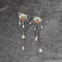 #7 LUNCH AT THE RITZ LARGE SILVER SOUTHWESTERN DREAMCATCHER MOTIF EARRINGS