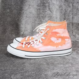 #1 NEAR MINT POSSIBLY WORN ONCE MENS CONVERSE CHUCK TAYLOR ALL STAR SNEAKERS IN ORANGE TIE DYE 11.5